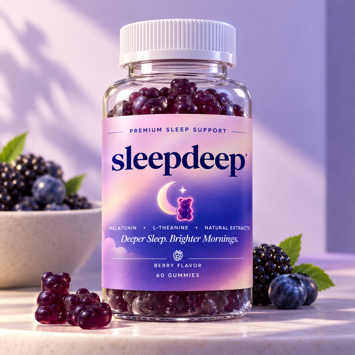 Sleep Gummies – 60 Gummies - Mixed berry flavor